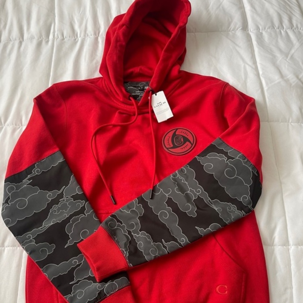 Coach- NARUTO - Michael b Jordan collection.  Red Hoodie with Black Accents